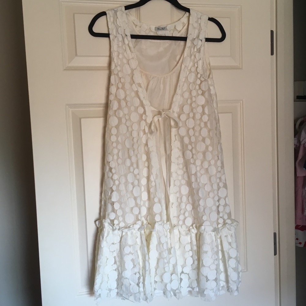 Miss Me Ivory Polka Dot Dress